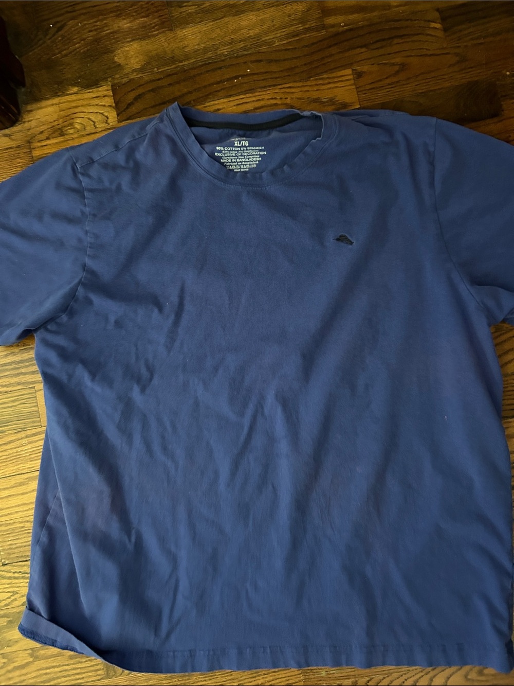 Tommy Bahama Short Sleeve Crew Tee in Navy with Small Embroidered Logo